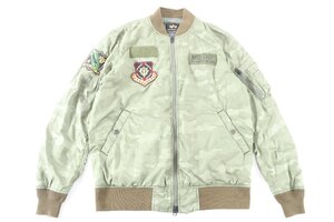 ALPHA INDUSTRIES アルファインダストリーズ 迷彩柄 スタジャン サイズXL メンズ アウター カーキー 5398-AM