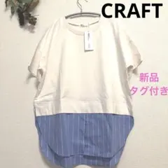 【新品、タグ付き】CRAFTシャツテールコンビカットプルオーバー