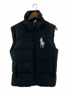 POLO RALPH LAUREN◆ダウンベスト/XS/ポリエステル/BLK/無地/710716126001