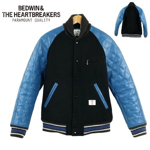 【B3187】BEDWIN&THE HEARTBREAKERS ベドウィンアンドザハートブレイカーズ スタジャン レザージャケット キルティング サイズ2