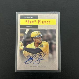 2024 topps archives ケブライアン・ヘイズ 直筆サインカード オンカード 直書き ピッツバーグ・パイレーツ KE