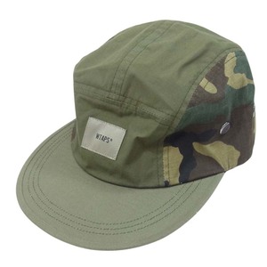 WTAPS ダブルタップス 21AW 212HCDT-HT01 T-5 01 CAP キャップ ロゴ カモフラ 迷彩 帽子 オリーブ カーキ系 00【美品】【中古】