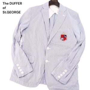 The DUFFER of St.GEORGE × XLARGE ダファー × エクストララージ 春夏 ストライプ ブレザー ジャケット Sz.L　メンズ　I4T00912_3#M