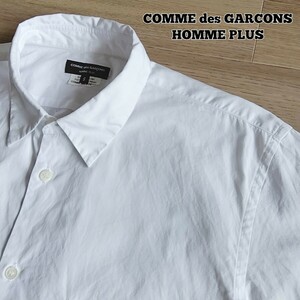 COMME des GARCONS HOMME PLUS　変形 半袖シャツ　メンズ　サイズS　AD2015　日本製　コムデギャルソン オム プリュス　白シャツ　a33