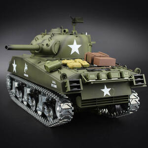 完成品ラジコン シャーマンM4A3 M4A3 Sherman リモコン戦車モデル2.4GHz 1/16 リモコン戦車モデル 金属製 玩具sp248