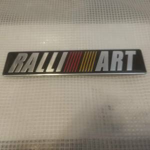 RALLIART エンブレムプレート ブラック 縦2.7cm×横12cm×厚1mm　⑥　送料無料 ラリーアート　三菱