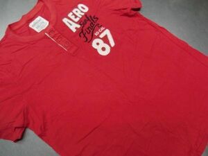 H02【AEROPOSTALE】美品/ XXXL /特大 エアロポステール ヘンリーネック Tシャツ カットソー 半袖 大きいサイズ