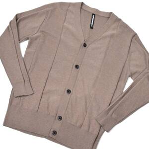 未使用 ripvanwinkle リップヴァンウィンクル Random Carde シルク混 カーディガン M Camel RB-619