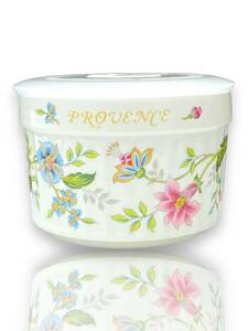 1円スタート EJIRY PROVENCE エジリー 保存容器 保温 密閉 陶器 花柄 Flour 食器 キッチン用品 料理 サイズ：約W8.6×H5.6cm