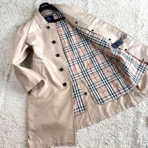 極美品2wayライナー!BURBERRY LONDONステンカラーコート中綿キルティングダウンライナー付XL.LL~Lノバチェック柄大きいバーバリーロンドン