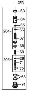 MAX マックス 高圧コイルネイラ HN-50S1(D)用 トリガバルブASSY No.203 (HN81307) 大工 建築 建設 造作 内装 棟梁 釘打機 修理 部品