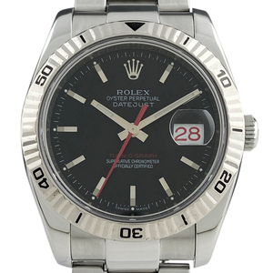 ロレックス ROLEX デイトジャスト ターノグラフ 116264 腕時計 SS WG 自動巻き ブラック メンズ 【中古】