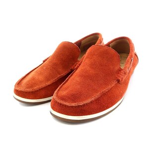 クラークス clarks スリッポン スエード 26cm 赤茶 /AK1 レディース