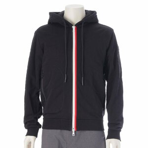 【モンクレール】Moncler　メンズ MAGLIA CARDIGAN コットン フルジップ スウェットパーカー ブラック M 【中古】【正規品保証】211074