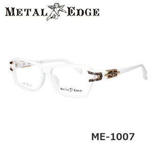 【度付きレンズ込み】Metal Edge〔メタルエッジ〕ME-1007-1 ホワイト 眼鏡