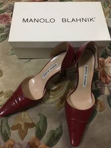 マノロ manolo ワインレッド・ヒール！35.5 大人可愛♪素敵です！