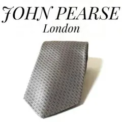 ★美品★ JOHN PEARSE ジョンピアーズ ネクタイ グレー ドット