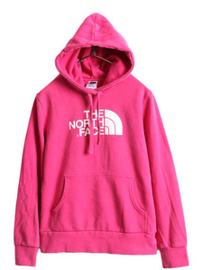 ■ ノースフェイス プリント スウェット フード パーカー レディース M / 古着 The North Face トレーナー プルオーバー 裏起毛 アウトドア