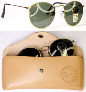 ■■90s./B&L製・未使用品/ROUND METAL・ラウンドメタル/BAUSCH&LOMB・ボシュロム/Ray-Ban・レイバン/VINTAGE・ヴィンテージ■■