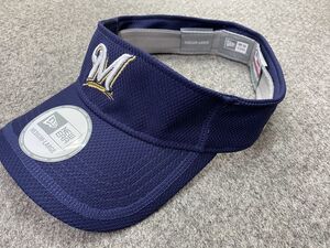 M/L ニューエラ NEWERA ミルウォーキー ブルワーズ Brewers サンバイザー VISOR 公式 MLB メジャー 紫外線カット USA正規品 Clubhouse