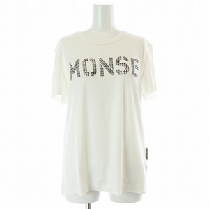 モンセ MONSE Tシャツ カットソー 半袖 ロゴ ワッペン S 白 ホワイト /AQ ■GY30 レディース