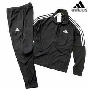 ◎009新品【メンズO】 黒ブラック adidas アディダス 上下セット ジャージ セットアップ スリーライン オールシーズン トラックスーツ