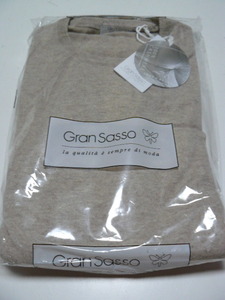 size:56◆Gran Sasso◆100% cashmere◆beige◆カシミア セーター◆made in italy◆クルーネック セーター◆カシミヤ ニット◆グランサッソ