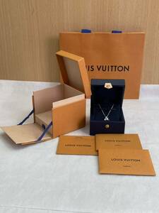 美品★ LOUIS VUITTON ルイヴィトン パンダンティフ LVヴォルト ワン PM ネックレス 18金 K18ホワイトゴールド ダイヤモンド レディース