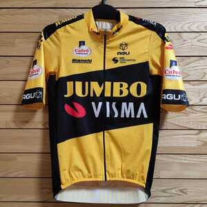 支給品　Jumbo visma　サイクルジャージ　AGU　ユンボヴィスマ　S　希少サイズ　ロット Lotto NL Bianchi ビアンキ ヴィスマ ビズマ ビスマ