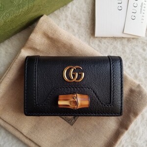 新品 GUCCI グッチ ダイアナ バンブー付き キーケース ブラック 658636 17Q0T 1000 国内完売