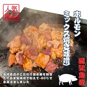 【市場直送 捌きたて】 ホルモンミックス(味噌) 600g(200g×3)