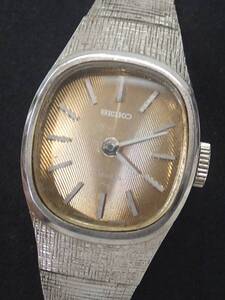 【中古動作品/現状品】★SEIKO セイコーヴィンテージ 手巻式 17石 レディース 腕時計 11-4590 ブラウン文字盤