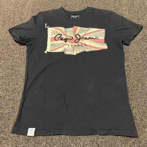 △Pepe Jeans Londonメンズ XS半袖Tシャツ 黒 ぺぺジーンズ