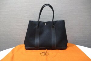 エルメス HERMES ガーデンパーティ PM トートバッグ □J 2006年 ブラック 中古 ABランク BRB・バッグ・財布