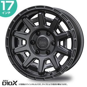 〔4本セット〕PPX D10X 17インチ 8.0J 20 6-139.7 マットダークガンメタリック ホイール4本 AME 共豊 ハイラックス