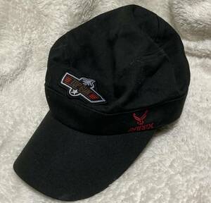 カッコいい♪ミリタリーワークキャップ【AVIREX アビレック】ロゴワッペン/スナップバック帽子CAP/フリーサイズ(57-59cm)ユニセックス仕様