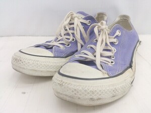 ◇ converse コンバース ALL STAR WASHEDCANVAS OX 1SC129 スニーカー シューズ サイズ24.5cm パープル系 レディース E