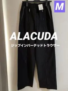 新品ALACUDA◆ジップインパーテッドトラウザー◆ デザインパンツ◆ブラックM