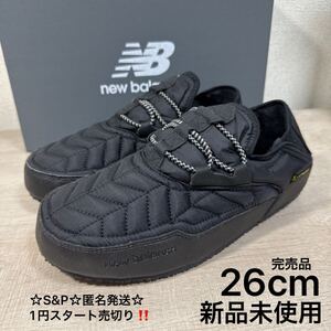 1円スタート売切り 新品未使用 NEWBALANCE ニューバランス キャラバンモック ウインターリラックスシューズ スリッポン 26cm スニーカー