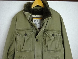 ☆ＲＵＥＨＬ　Ｎo．９２５☆VILLAGE JACKET☆ヴィンテージ風ダメージ加工☆裏ボアヘビーJK♪ ＵＳＥＤ美品 