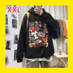 黒 XXL メンズ 長袖 トレーナー スウェット