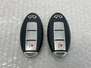 希少 INFINITI インテリジェントキー 3ボタン 2個 インフィニティ サイドくぼみ パニック 検キーレス 日産 北米 USDM 輸出 逆輸入