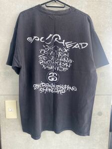 希少　STUSSY PUSHEAD Tシャツ　ヴィンテージ　サイズL ブラック　オールドスケート　パスヘッド　ステューシー Tシャツ　クロタグ