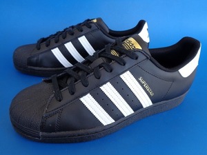 13910■新品 デッド 21年製 adidas superstar アディダス スーパースター 黒 白 金ベロ 27 EG4959