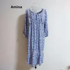 Amina　バルーンスリーブ　チュニック　ワンピース