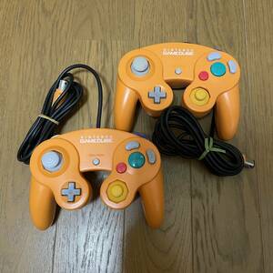 ゲームキューブ コントローラー オレンジ 後期型 2個セット GAMECUBE ニンテンドー Nintendo 任天堂 匿名配送