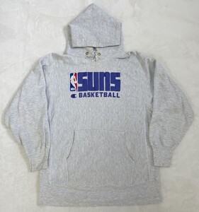 90s　Champion　Reverse Weave　チャンピオン　リバースウィーブ　NBA　SUNS プルオーバーパーカー　メンズ　XLサイズ　刺繍タグ　正規品