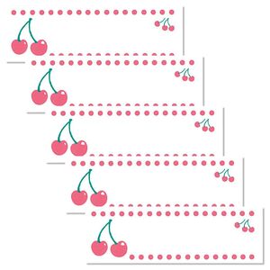 名前ラベル ネームラベルSS 5枚セット さくらんぼ 新入学 お気に入りシリーズ 清原