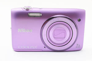 ★外観良好★ Nikon COOLPIX S3500 オーキッドパープル 　コンパクトデジタルカメラ クールピックス ニコン #0850