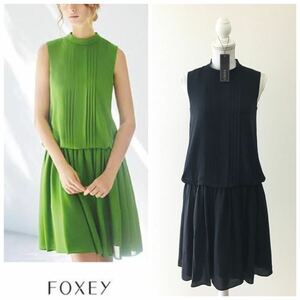 新品同様　定価13万円　FOXEY フォクシー　近年　シルク　ドレス　ワンピース　送料無料